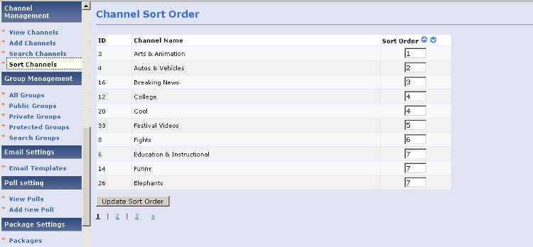 Sort Channels